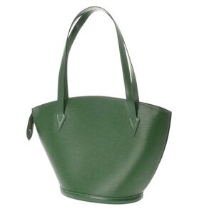 Louis Vuitton Bag Epi Saint Shoulder Green Jacques Tote Shopping Leather